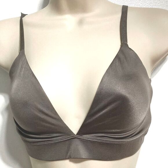 GAP Bralette Satin Triangle New Cashmere Shimmery Womens Large - Picture 4 of 12